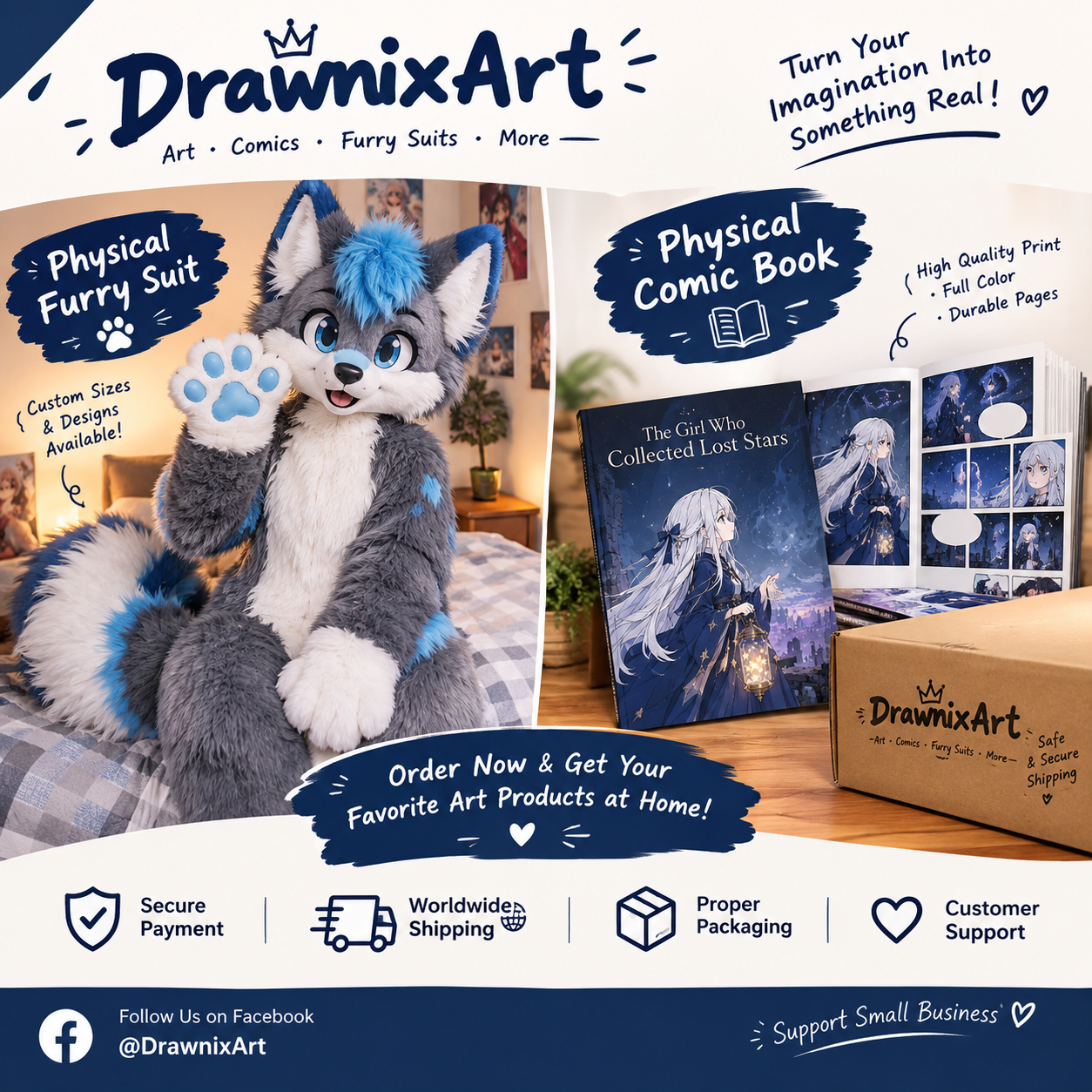 Furry Suit and Physical comic book